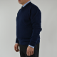 SWETER W SEREK GRANATOWY