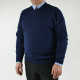 SWETER W SEREK GRANATOWY