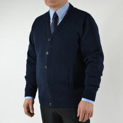 SWETER ZAPINANY NA GUZIKI GRANATOWY